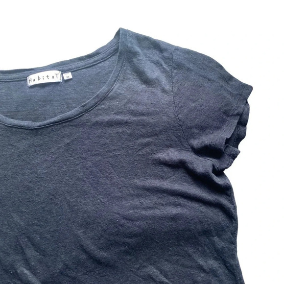 HABITAT Black Linin Knot Front Tee size XS - Picture 4 of 8